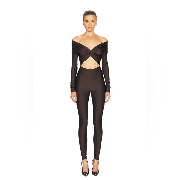 THE ANDAMANE Kendall Jumpsuit in BrownSize small